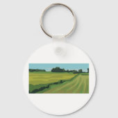 Porte-clés Paysage Campagnard Vert (Verso)