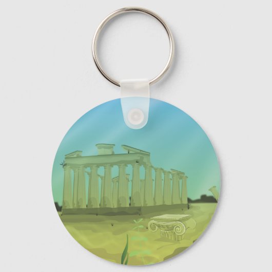 Porte-clés paysage de dessin animé d'Atlantas (Recto)