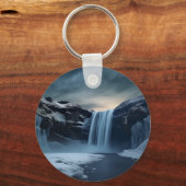 Porte-clés Paysage de la cascade en Islande (Recto)
