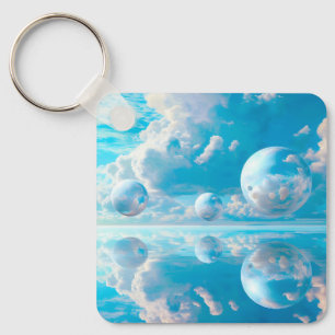 Porte-clés Paysage de nature surréaliste ciel rêveur