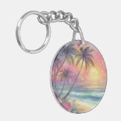 Porte-clés Paysage de plage tropicale de rêve (Devant gauche)