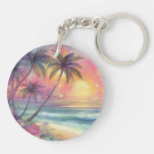Porte-clés Paysage de plage tropicale de rêve (Dos)