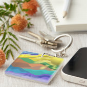 Porte-clés Paysage d'été de l'océan Dessert Abstrait (Devant Droit)