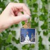 Porte-clés Paysage d'hiver de Noël (main)