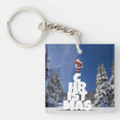 Porte-clés Paysage d'hiver de Noël (Devant)