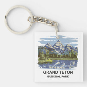 Porte-clés Paysage du parc national de Grand Teton