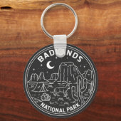 Porte-clés Paysage du parc national des Badlands Monoline (Recto)