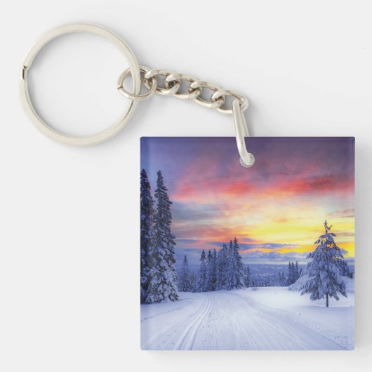 Porte-clés Paysage hivernal (Devant)