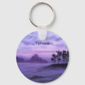 Porte-clés Paysage Imaginaire violet (Recto)