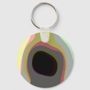 Porte-clés Paysage Intérieur - Art Surréaliste Organique Abst