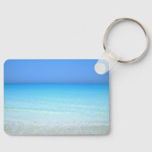 Porte-clés Paysage marin de couleur turquoise (Recto)