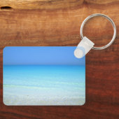 Porte-clés Paysage marin de couleur turquoise (Recto)