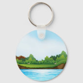 Porte-clés Paysage naturel avec réservoir de rivière-22805 (Verso)