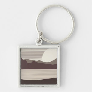 Porte-clés Paysage neutre de lac de montagne-