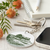 Porte-clés Paysage rural maison de ferme de style coupe (Devant droit)