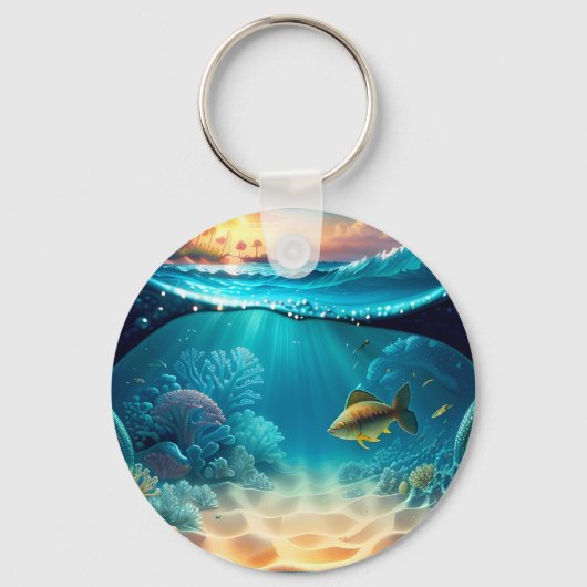 Porte-clés Paysage sous-marin tropical (Recto)