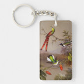 Porte-clés Paysage tropical avec dix colibris (Devant)