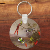 Porte-clés Paysage tropical avec dix colibris (Verso)