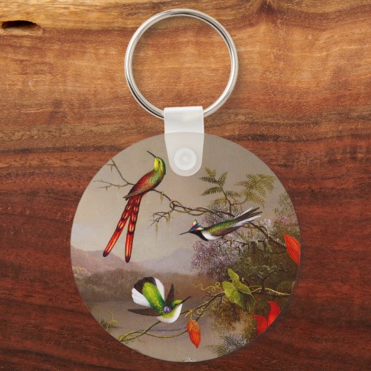 Porte-clés Paysage tropical avec dix colibris (Verso)