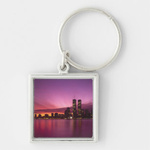 Porte-clés Paysage urbain de Manhattan et fleuve Hudson, New 