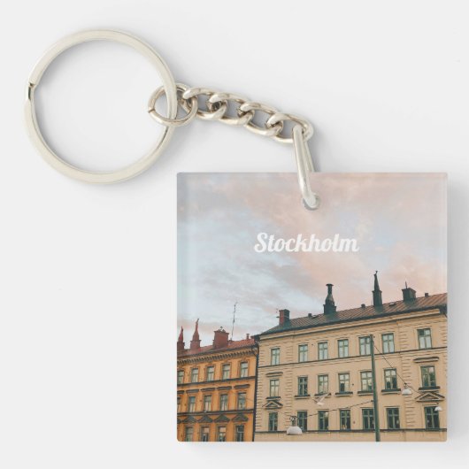 Porte-clés Paysage urbain de Södermalm à Stockholm (Devant)