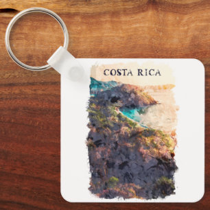 Porte-clés Paysage Vintage voyage du Costa Rica