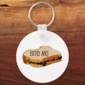 PORTE-CLÉS PB&J "BITE ME" SANDWICH IMPRIMER (Recto)