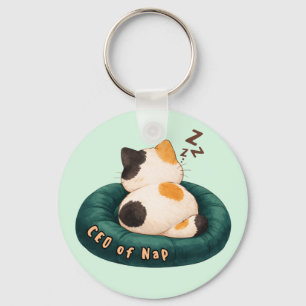 Porte-clés "PDG de Nap" Chat dormant sur le canapé