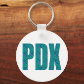 Porte-clés PDX Portland - Texte du tapis de l'aéroport (Recto)