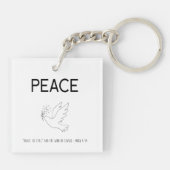 Porte-clés Peace be still bird flying (Dos)