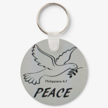 Peace Dove Button with scripture
