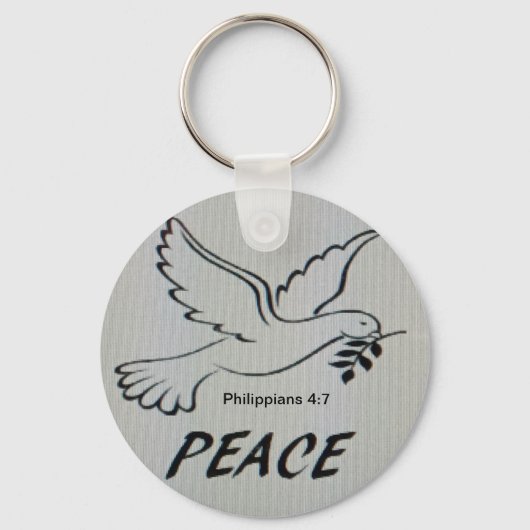 Porte-clés Peace Dove Key Chain with scripture (Recto)