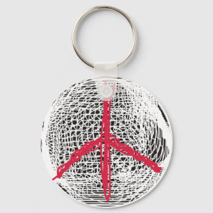 Porte-clés Peace Globe pas de guerre pas de combat pas de vio