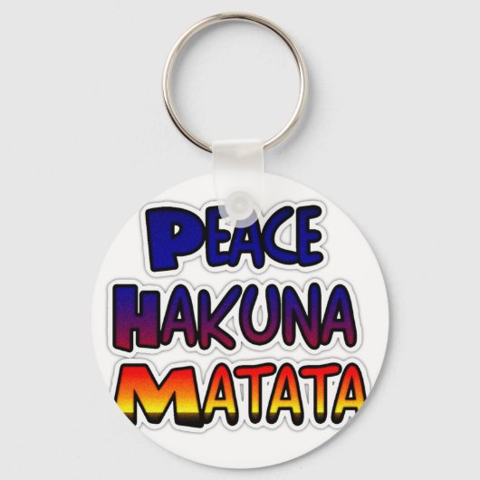 Porte-clés Peace Hakuna Matata Gradient Art (Recto)