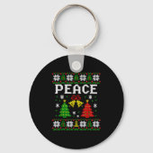 Porte-clés Peace I Come In Peace Couple Matching Ugly Christm (Recto)