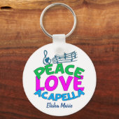 Porte-clés Peace Love Acapella Group Cute Personnalisable (Recto)