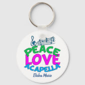Porte-clés Peace Love Acapella Group Cute Personnalisable (Verso)