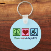 Porte-clés Peace Love Adapted PE Enseignant (Recto)