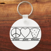 Porte-clés Peace Love and Cheese (Recto)