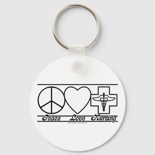 Porte-clés Peace Love and Nuring (Recto)