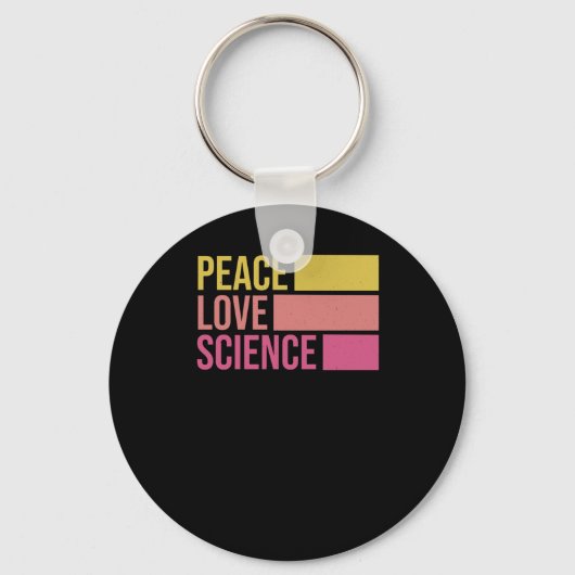 Porte-clés Peace Love And Science ! Sticker3 (Recto)