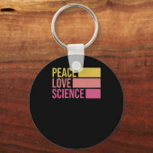 Porte-clés Peace Love And Science ! Sticker3 (Recto)