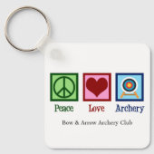 Porte-clés Peace Love Archery personnalisable (Recto)