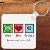 Porte-clés Peace Love Archery personnalisable (Verso)