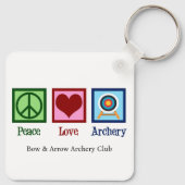 Porte-clés Peace Love Archery personnalisable (Dos)