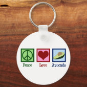 Porte-clés Peace Love avocat (Recto)