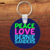 Porte-clés Peace Love Bernie Sanders (Verso)