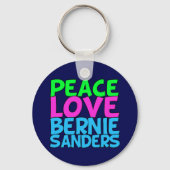 Porte-clés Peace Love Bernie Sanders (Verso)