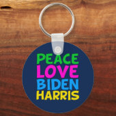 Porte-clés Peace Love Biden Harris (Recto)