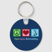 Porte-clés Peace Love Bodybuilding (Recto)